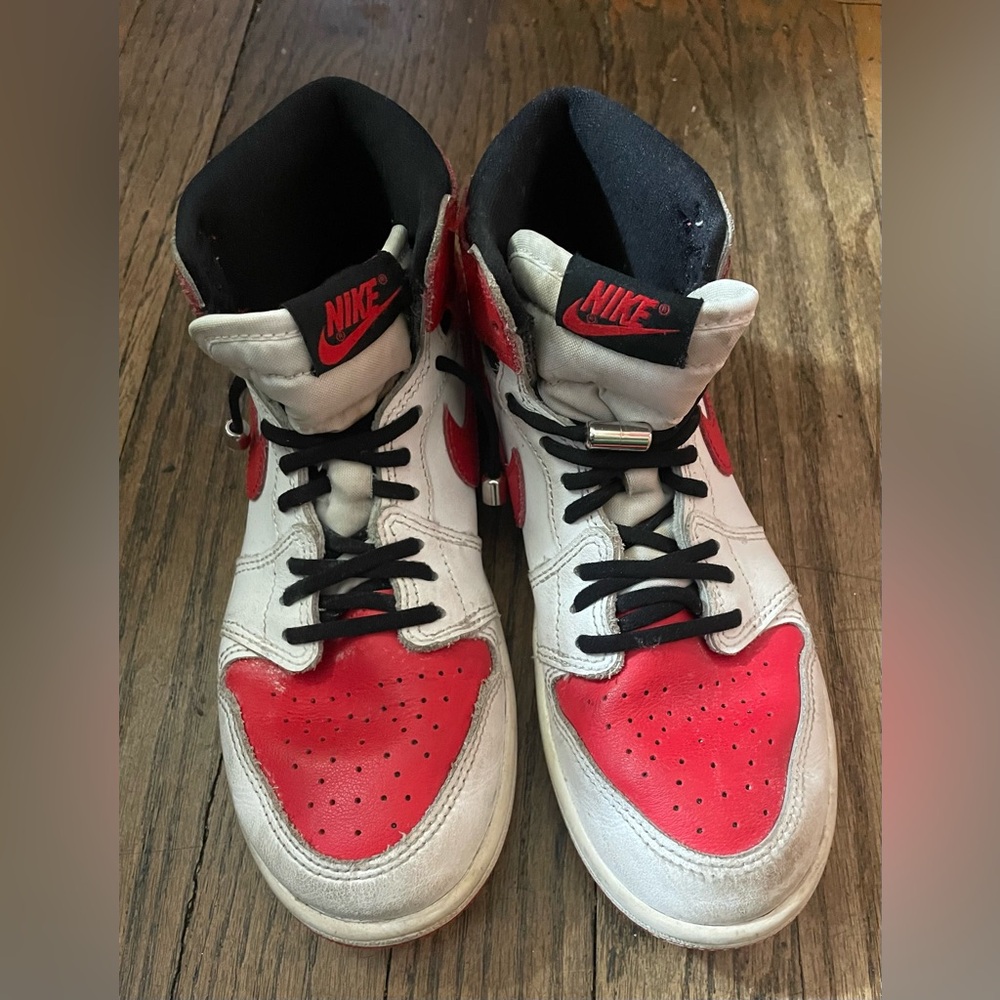 Nike Air Jordan Boys size 3Y Red and White High-Tops